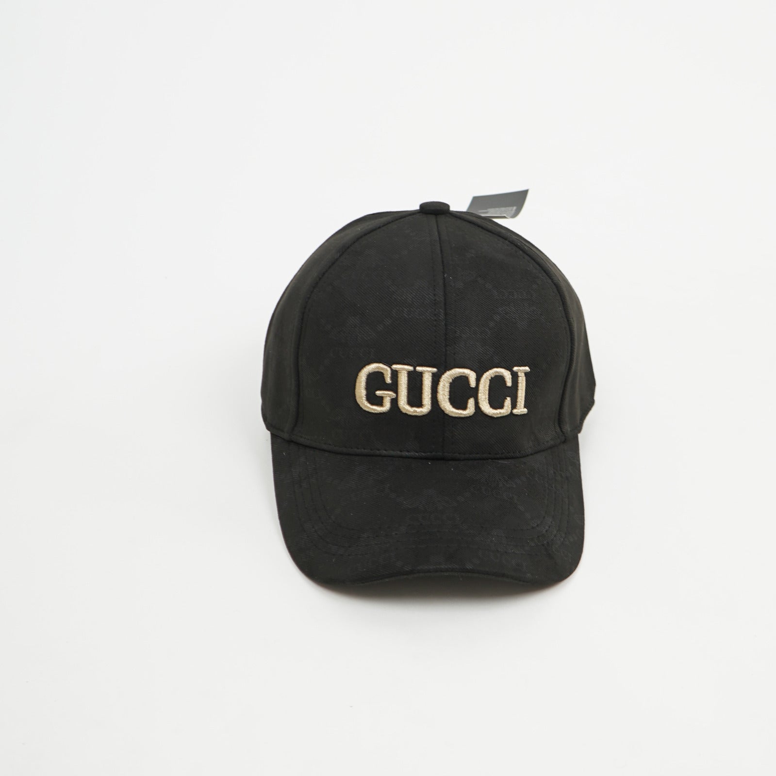 Gucci Embroidered Logo Cap – Black/Gold 
