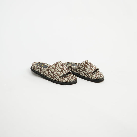 Dior Oblique Slide – Beige/Brown 