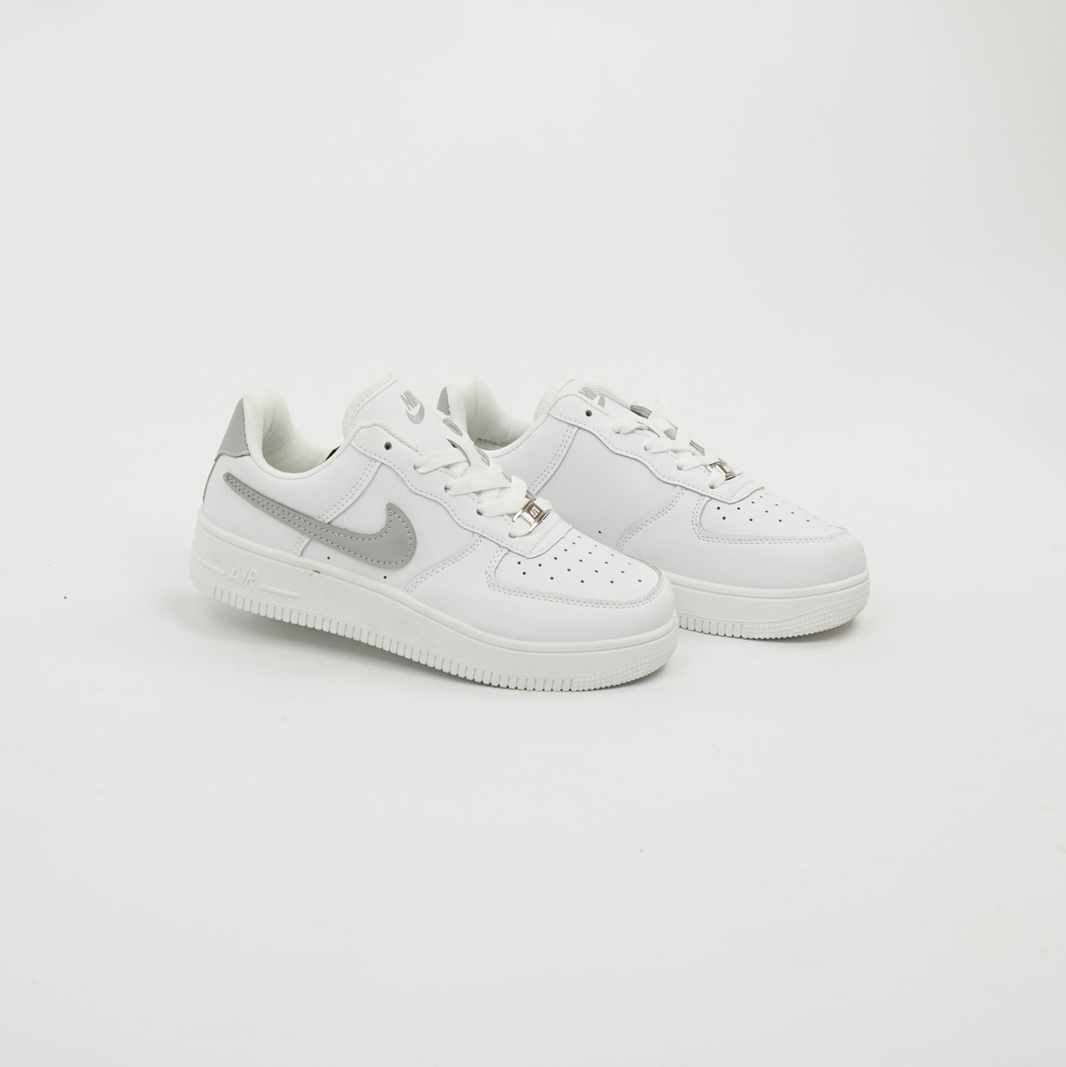 Nike Air Force 1 White Silver Grey t9ila 