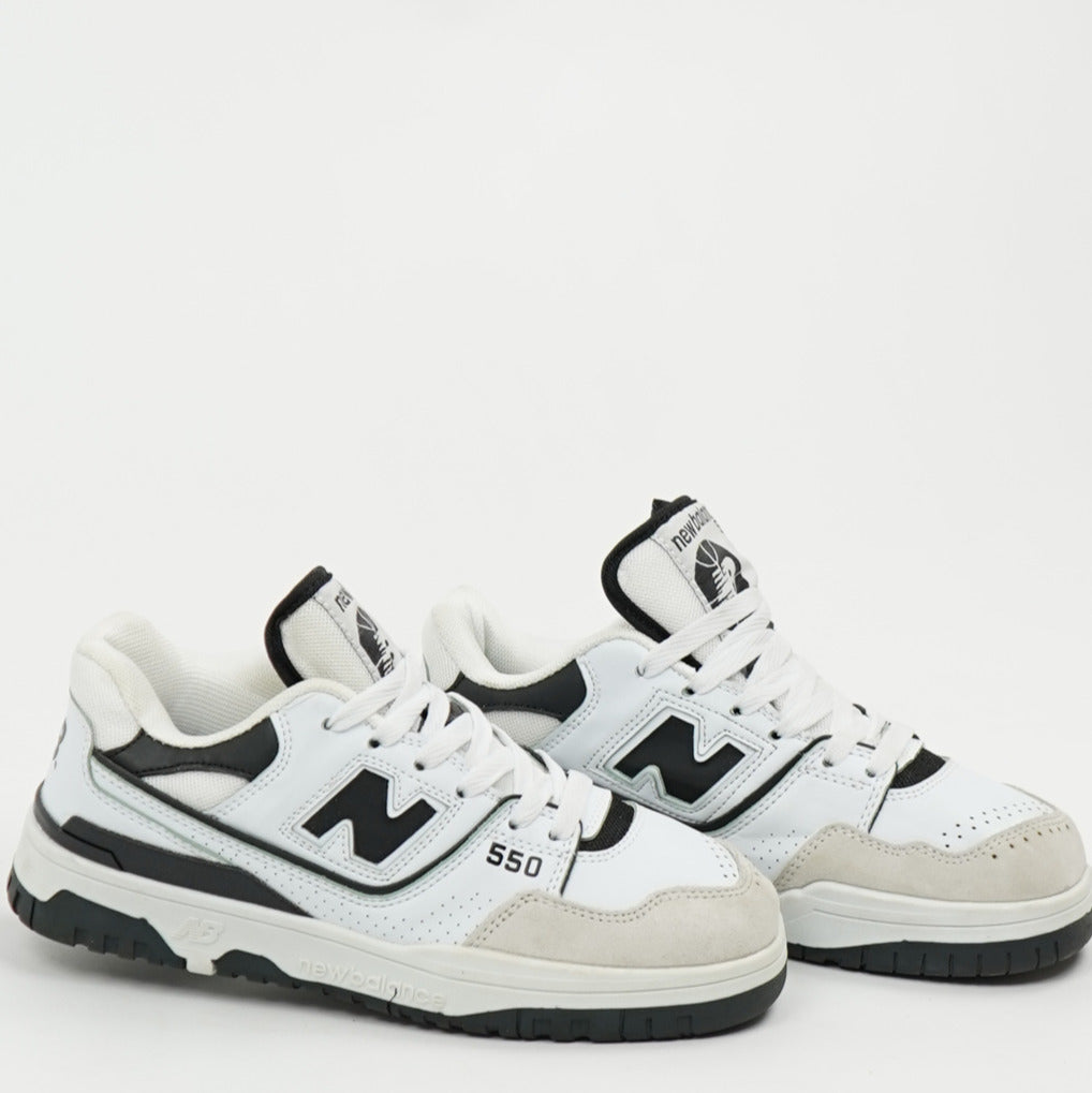 New Balance 550 White Black Beige khadama 