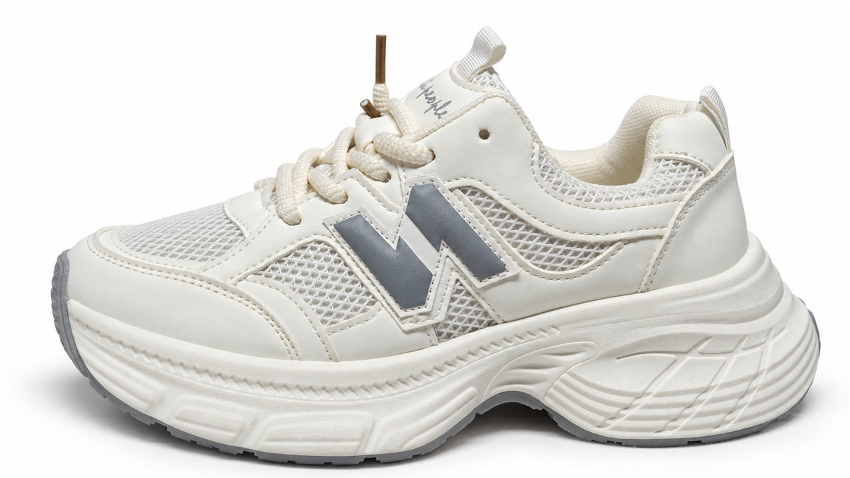 Basket Chunky Blanche et Grise