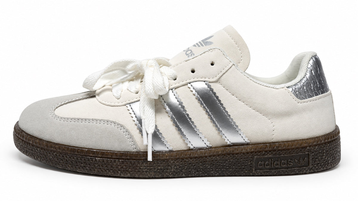 Adidas Samba beige et argent