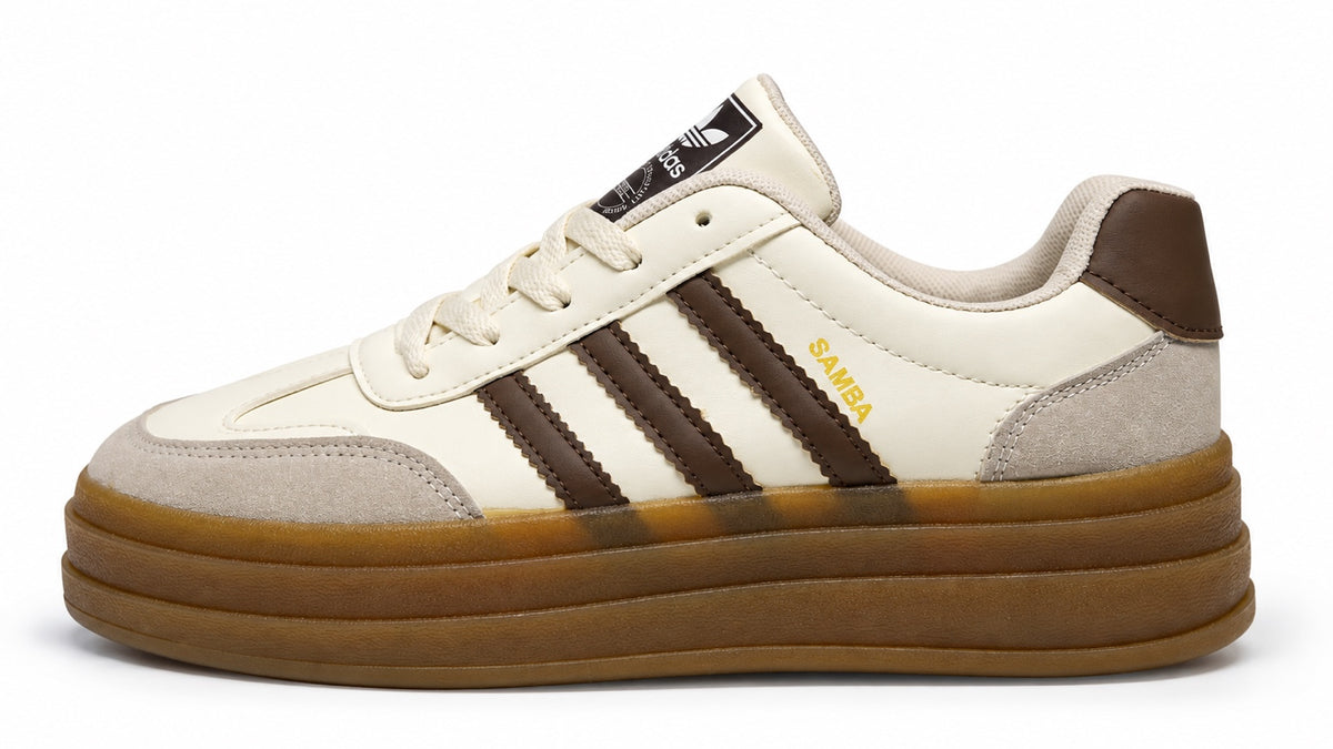 Adidas Samba Platform écru marron avec semelle gomme DENIZ