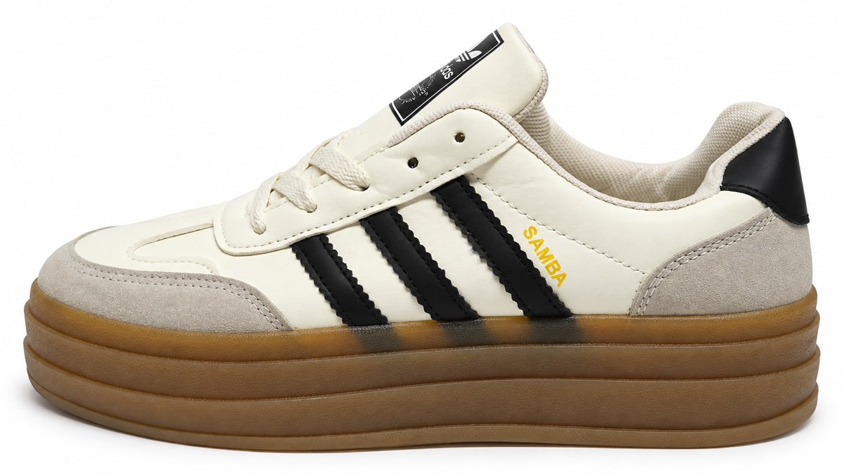 Adidas Samba Platform écru noir avec semelle gomme DENIZ