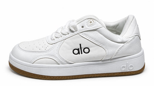 Sneakers low ALO blanc avec logo noir et semelle gomme DENIZ