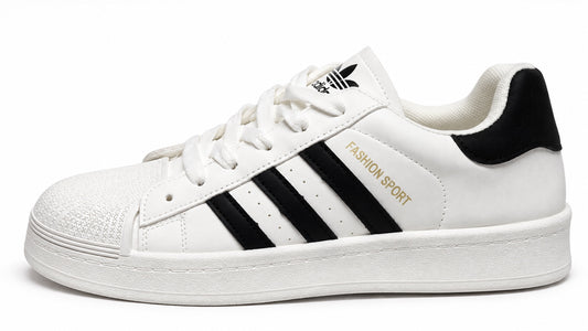 Sneakers classiques blanc et noir DENIZ