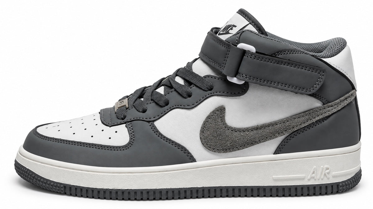 Sneakers montantes gris et blanc pointure 42