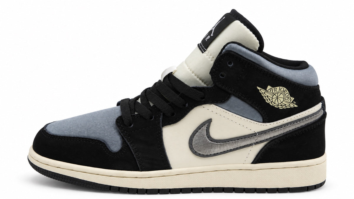 Air Jordan 1 Mid noir gris
