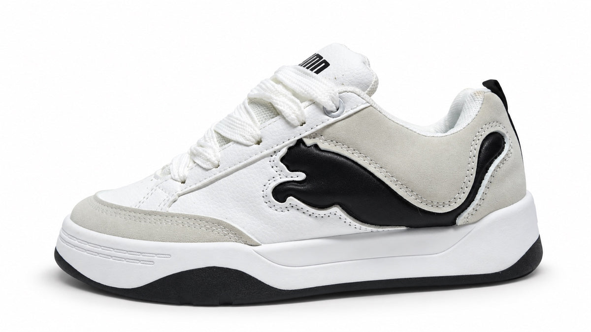 Puma Court Classic femme blanche, grise et noire