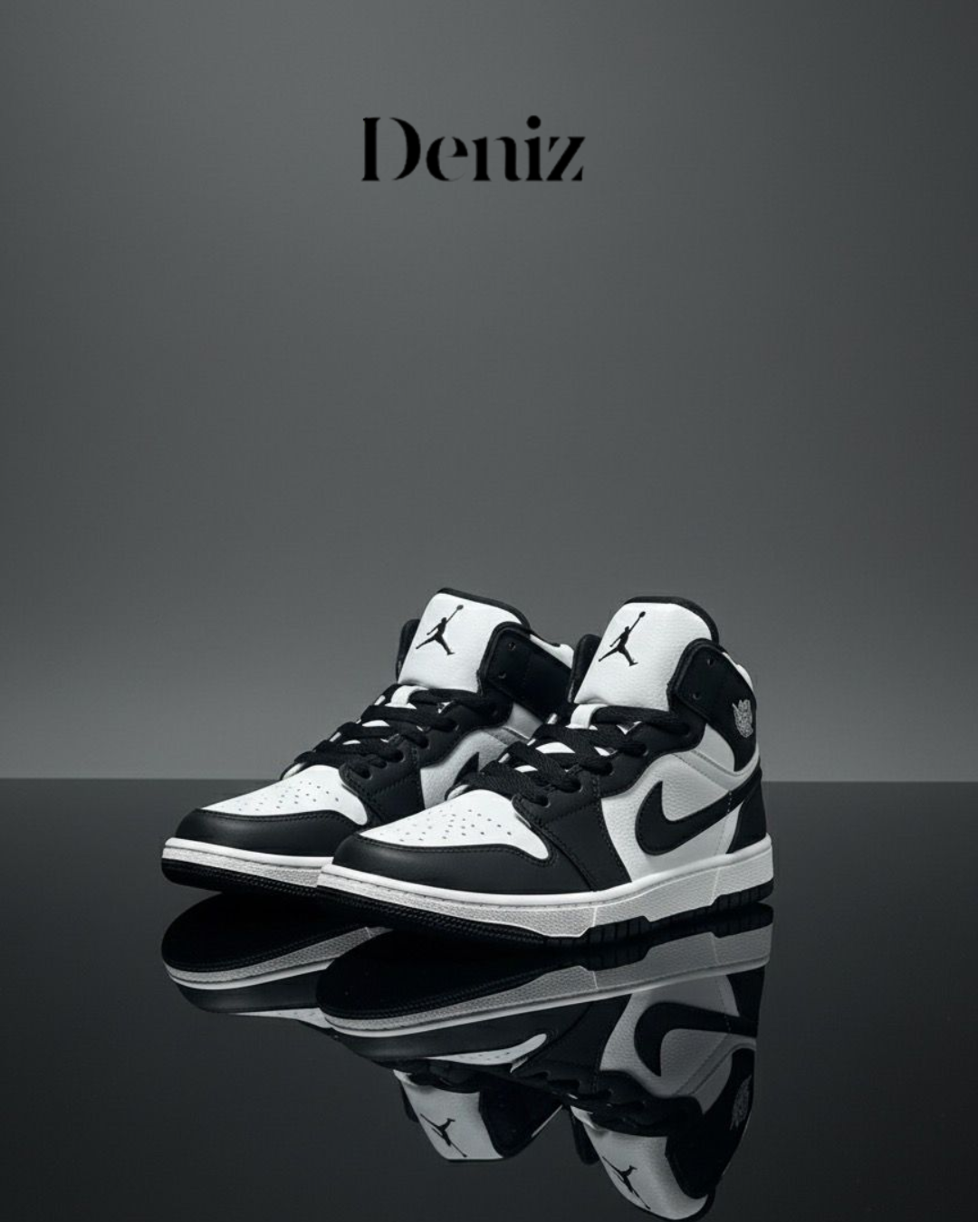 Air Jordan Mid Noir et Blanc 