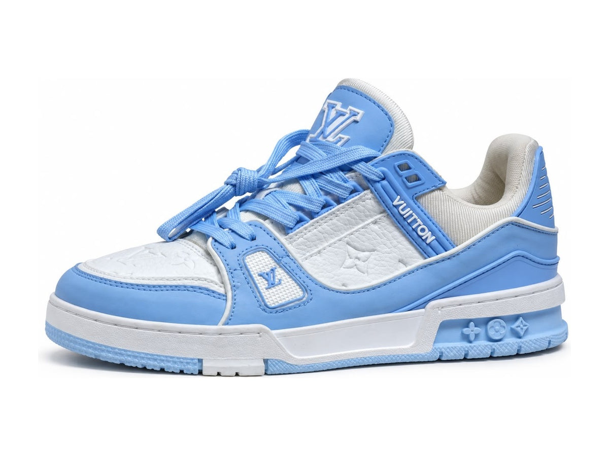 LV Trainer Bleu Ciel & Blanc – Femme